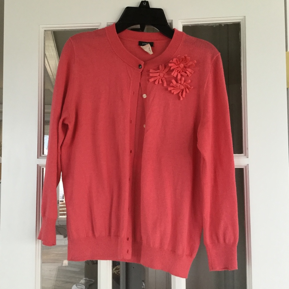 Coral J. Crew Sweater